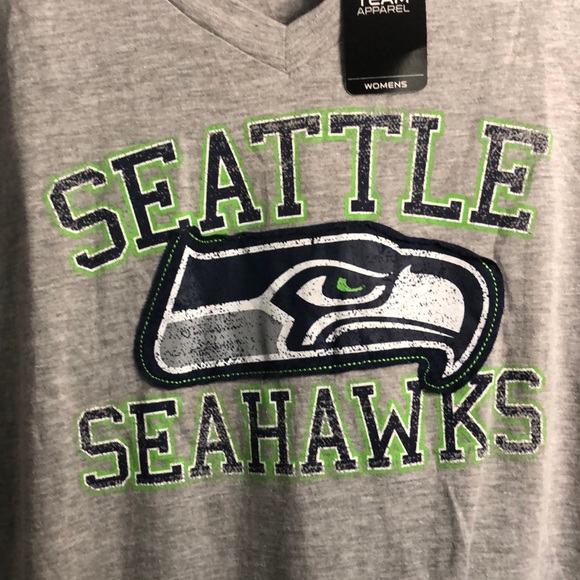 Seattle Seahawks V Neck Tee - Picture 5 of 8